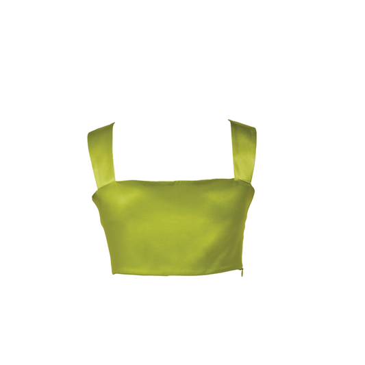 Athena Crop Top - Chartreuse
